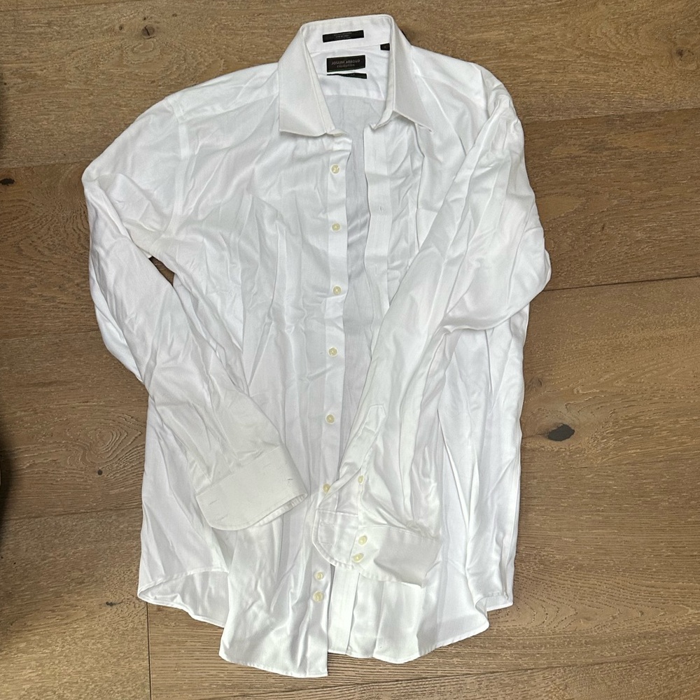 White button down Joseph Abboud trim fit 17/36/37